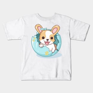 Dog in Egg Kids T-Shirt